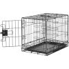 imageAmazon Basics Durable Foldable Collapsible Portable Metal Wire Dog Crate with Tray Single Door with Divider Panel Easy to Assemble ampamp Clean 36 x 23 x 25 in Black220L x 130W x 160H