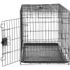 imageAmazon Basics Durable Foldable Collapsible Portable Metal Wire Dog Crate with Tray Single Door with Divider Panel Easy to Assemble ampamp Clean 36 x 23 x 25 in Black36 x 23 x 25 in