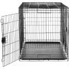 imageAmazon Basics Durable Foldable Collapsible Portable Metal Wire Dog Crate with Tray Single Door with Divider Panel Easy to Assemble ampamp Clean 36 x 23 x 25 in Black480L x 300W x 325H
