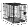 imageAmazon Basics Durable Foldable Collapsible Portable Metal Wire Dog Crate with Tray Single Door with Divider Panel Easy to Assemble ampamp Clean 36 x 23 x 25 in Black36 x 23 x 25 in