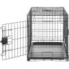 imageAmazon Basics Durable Foldable Collapsible Portable Metal Wire Dog Crate with Tray Single Door with Divider Panel Easy to Assemble ampamp Clean 36 x 23 x 25 in Black300L x 190W x 210H
