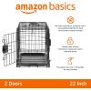 imageAmazon Basics Durable Foldable Collapsible Portable Metal Wire Dog Crate with Tray Single Door with Divider Panel Easy to Assemble ampamp Clean 36 x 23 x 25 in Black220L x 130W x 160H