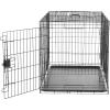 imageAmazon Basics Durable Foldable Collapsible Portable Metal Wire Dog Crate with Tray Single Door with Divider Panel Easy to Assemble ampamp Clean 36 x 23 x 25 in Black420L x 280W x 300H