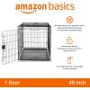 imageAmazon Basics Durable Foldable Collapsible Portable Metal Wire Dog Crate with Tray Single Door with Divider Panel Easy to Assemble ampamp Clean 36 x 23 x 25 in Black48 x 30 x 325 in