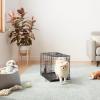 imageAmazon Basics Durable Foldable Collapsible Portable Metal Wire Dog Crate with Tray Single Door with Divider Panel Easy to Assemble ampamp Clean 36 x 23 x 25 in Black220L x 130W x 160H