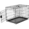 imageAmazon Basics Durable Foldable Collapsible Portable Metal Wire Dog Crate with Tray Single Door with Divider Panel Easy to Assemble ampamp Clean 36 x 23 x 25 in Black300L x 190W x 210H