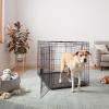 imageAmazon Basics Durable Foldable Collapsible Portable Metal Wire Dog Crate with Tray Single Door with Divider Panel Easy to Assemble ampamp Clean 36 x 23 x 25 in Black480L x 300W x 325H