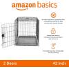 imageAmazon Basics Durable Foldable Collapsible Portable Metal Wire Dog Crate with Tray Single Door with Divider Panel Easy to Assemble ampamp Clean 36 x 23 x 25 in Black420L x 280W x 300H