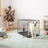 imageAmazon Basics Durable Foldable Collapsible Portable Metal Wire Dog Crate with Tray Single Door with Divider Panel Easy to Assemble ampamp Clean 36 x 23 x 25 in Black360L x 230W x 250H