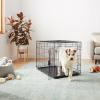 imageAmazon Basics Durable Foldable Collapsible Portable Metal Wire Dog Crate with Tray Single Door with Divider Panel Easy to Assemble ampamp Clean 36 x 23 x 25 in Black36 x 23 x 25 in