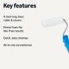 imageAmazon Basics Foam Kit 4quot Roller 8 Pack One Size Complete Paint Roller Kit with Small Foam Paint Roller Covers Frame Tray and Liner for Professional Painting Results Blue
