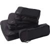 imageAmazon Basics Hanging Travel Toiletry Bag Organizer Shower Dopp Kit Black ampamp 4 Piece Packing Travel Organizer Cubes Set Black