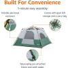 imageAmazon Basics Instant Camping Tent with Rainfly WeatherResistant Quick Setup4 Person