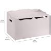 imageAmazon Basics Kids Toy Box Wooden Organizer Storage Chest Pink 30quot x 18quot x 19quotGray
