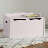 imageAmazon Basics Kids Toy Box Wooden Organizer Storage Chest Pink 30quot x 18quot x 19quotGray