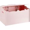 imageAmazon Basics Kids Toy Box Wooden Organizer Storage Chest Pink 30quot x 18quot x 19quotPink