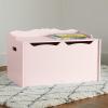 imageAmazon Basics Kids Toy Box Wooden Organizer Storage Chest Pink 30quot x 18quot x 19quotPink