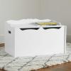 imageAmazon Basics Kids Toy Box Wooden Organizer Storage Chest Pink 30quot x 18quot x 19quotWhite