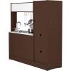 imageAmazon Basics Kids Upright Wooden Kitchen Toy Playset with Stove Oven Sink Fridge and Accessories for Toddlers Preschoolers Children Age 3 Years EspressoGray 39x118x39EspressoGray