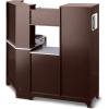 imageAmazon Basics Kids Upright Wooden Kitchen Toy Playset with Stove Oven Sink Fridge and Accessories for Toddlers Preschoolers Children Age 3 Years EspressoGray 39x118x39EspressoGray