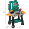 imageAmazon Basics Kids Workbench Construction Toy Tool Set Playset with 80 Pieces Including Tools Accessories Play Helmet ampamp Play Safety Goggles for Kids Ages 3 and Up Multicolor Medium