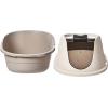 imageAmazon Basics NoMess Hooded Cat Litter Box Standard Multicolor 21 in x 16 in x 15 inMulticolor