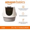 imageAmazon Basics NoMess Hooded Cat Litter Box Standard Multicolor 21 in x 16 in x 15 inMulticolor