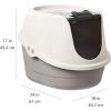 imageAmazon Basics NoMess Hooded Cat Litter Box Standard Multicolor 21 in x 16 in x 15 inMulticolor