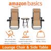 imageAmazon Basics Outdoor Patio Mesh Adjustable Zero Gravity Lounge Chair Recliners set of 2 with Side Table 35 x 26 x 43 inches BeigeBeige
