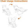 imageAmazon Basics Outdoor Patio Mesh Adjustable Zero Gravity Lounge Chair Recliners set of 2 with Side Table 35 x 26 x 43 inches BeigeBeige