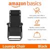 imageAmazon Basics Outdoor Patio Zero Gravity Lounge Chair with Pillow Folding Reclining and Textilene Adjustable Folding Lounge Lawn Chairs for Outside 26quot BeigeBlack