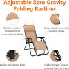 imageAmazon Basics Outdoor Patio Zero Gravity Lounge Chair with Pillow Folding Reclining and Textilene Adjustable Folding Lounge Lawn Chairs for Outside 26quot BeigeBeige