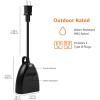 imageAmazon Basics Outdoor Smart Plug with 2 Individually Controlled Outlets Works with Alexa Only 24 GHz WiFi No Hub Required Black