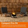 imageAmazon Basics Portable Propane Fire Pit 19 inch Round Gas for Patio 55000 BTU Carry Strapblack