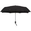 imageAmazon Basics Round Travel Umbrella for Rain Windproof Compact Umbrella with Wind Vent Auto OpenClose Strong Alloy Steel Frame Compact Size for BackpacksHandbags 11quot Long When Closed One Size Black