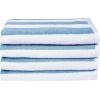 imageAmazon Basics Sky Blue Cabana Stripe Pool ampamp Beach Towel 100 Cotton Soft ampamp Absorbent Machine Washable Quick Dry Large 2 Pack Sky Blue 30quot x 60quotSky Blue