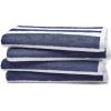 imageAmazon Basics Sky Blue Cabana Stripe Pool ampamp Beach Towel 100 Cotton Soft ampamp Absorbent Machine Washable Quick Dry Large 2 Pack Sky Blue 30quot x 60quotNavy Blue