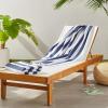 imageAmazon Basics Sky Blue Cabana Stripe Pool ampamp Beach Towel 100 Cotton Soft ampamp Absorbent Machine Washable Quick Dry Large 2 Pack Sky Blue 30quot x 60quotNavy Blue
