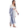 imageAmazon Basics Sky Blue Cabana Stripe Pool ampamp Beach Towel 100 Cotton Soft ampamp Absorbent Machine Washable Quick Dry Large 2 Pack Sky Blue 30quot x 60quotNavy Blue