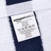 imageAmazon Basics Sky Blue Cabana Stripe Pool ampamp Beach Towel 100 Cotton Soft ampamp Absorbent Machine Washable Quick Dry Large 2 Pack Sky Blue 30quot x 60quotNavy Blue