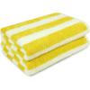 imageAmazon Basics Sky Blue Cabana Stripe Pool ampamp Beach Towel 100 Cotton Soft ampamp Absorbent Machine Washable Quick Dry Large 2 Pack Sky Blue 30quot x 60quotYellow