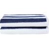 imageAmazon Basics Sky Blue Cabana Stripe Pool ampamp Beach Towel 100 Cotton Soft ampamp Absorbent Machine Washable Quick Dry Large 2 Pack Sky Blue 30quot x 60quotNavy Blue