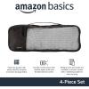 imageAmazon Basics Small Packing Cubes for Travel Packing Organizers 4PieceSet With Double Zipper Pulls and Mesh Top Panel 100 Durable Polyester Black 11quotL x 68quotW x 3quotHBlack