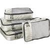 imageAmazon Basics Small Packing Cubes for Travel Packing Organizers 4PieceSet With Double Zipper Pulls and Mesh Top Panel 100 Durable Polyester Black 11quotL x 68quotW x 3quotHGray