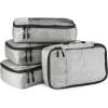 imageAmazon Basics Small Packing Cubes for Travel Packing Organizers 4PieceSet With Double Zipper Pulls and Mesh Top Panel 100 Durable Polyester Black 11quotL x 68quotW x 3quotHGray