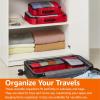 imageAmazon Basics Small Packing Cubes for Travel Packing Organizers 4PieceSet With Double Zipper Pulls and Mesh Top Panel 100 Durable Polyester Black 11quotL x 68quotW x 3quotHRed