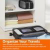 imageAmazon Basics Small Packing Cubes for Travel Packing Organizers 4PieceSet With Double Zipper Pulls and Mesh Top Panel 100 Durable Polyester Black 11quotL x 68quotW x 3quotHBlack