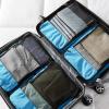 imageAmazon Basics Small Packing Cubes for Travel Packing Organizers 4PieceSet With Double Zipper Pulls and Mesh Top Panel 100 Durable Polyester Black 11quotL x 68quotW x 3quotHSky Blue