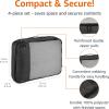 imageAmazon Basics Small Packing Cubes for Travel Packing Organizers 4PieceSet With Double Zipper Pulls and Mesh Top Panel 100 Durable Polyester Black 11quotL x 68quotW x 3quotHBlack