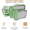 imageAmazon Basics Small Packing Cubes for Travel Packing Organizers 4PieceSet With Double Zipper Pulls and Mesh Top Panel 100 Durable Polyester Black 11quotL x 68quotW x 3quotHGreen